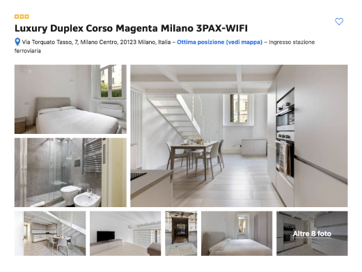 Casa milano booking